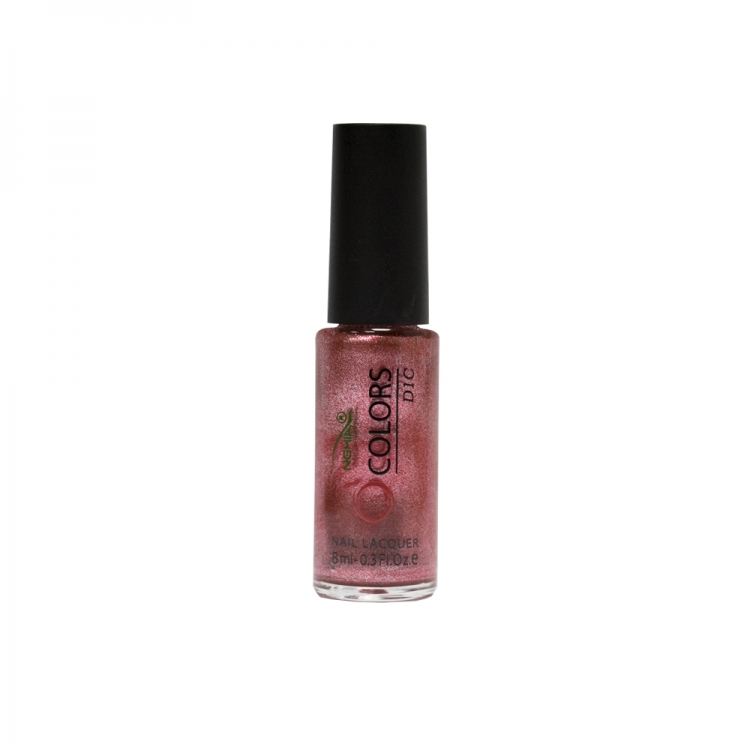 Лак для ногтей NGHIA с тонокой кистью - нежно-розовый с блестками Nail art polish 8 ml