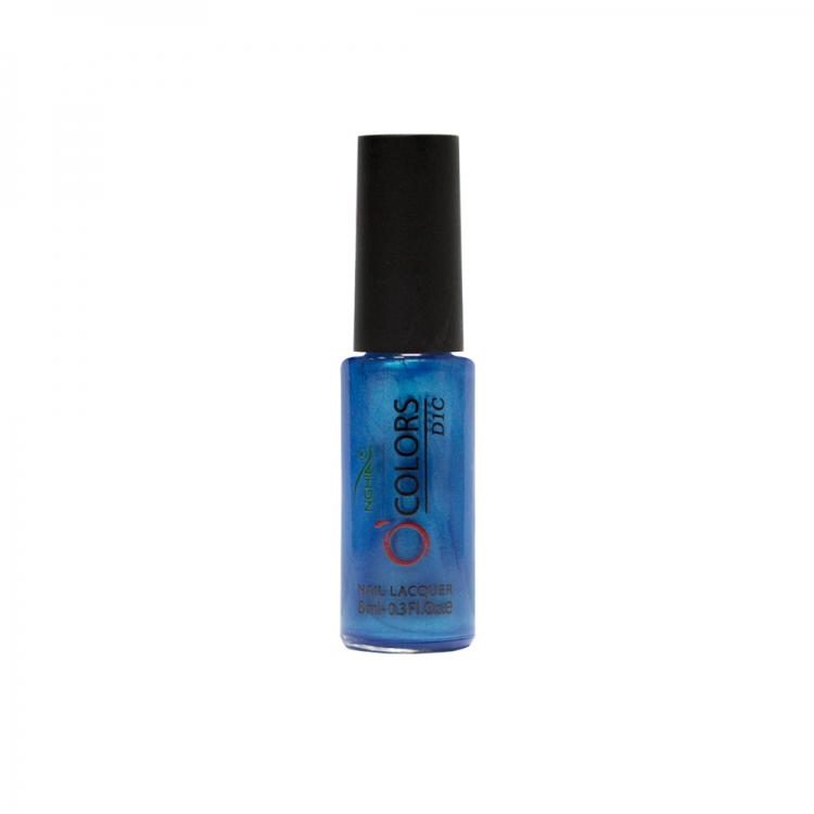 Лак для ногтей NGHIA с тонокой кистью - синий металлик Nail art polish 8 ml
