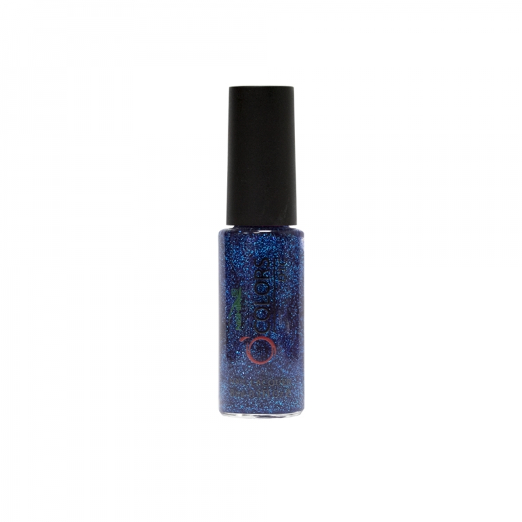 Лак для ногтей NGHIA с тонокой кистью - темно-синий с блестками Nail art polish 8 ml