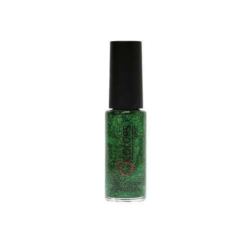 Лак для ногтей NGHIA с тонокой кистью - темно-зеленый с блестками Nail art polish 8 ml